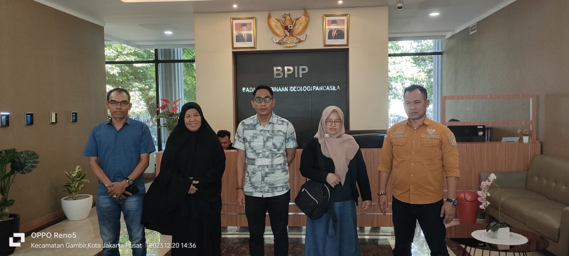 Badan Kesatuan Bangsa dan Politik Kabupaten Paser Melaksanakan Kunjungan Kerja Ke Badan Pembinaan Ideologi Pancasila Republik Indonesia di Jakarta
